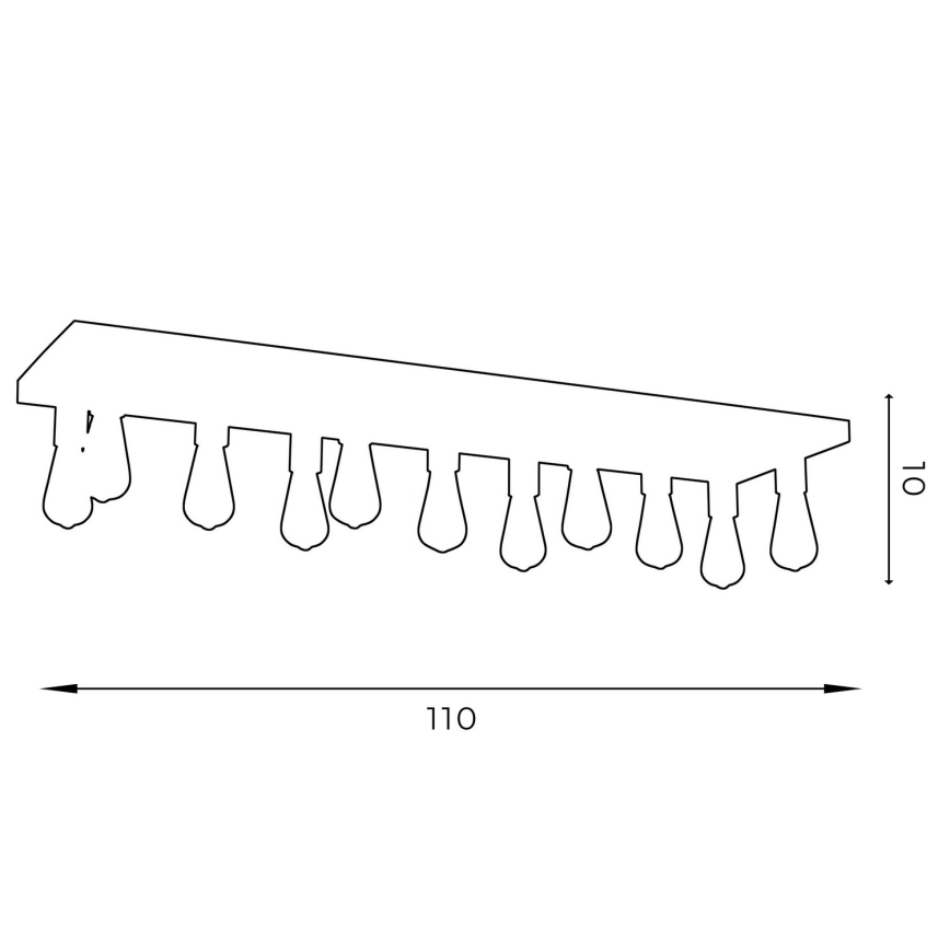 Φωτιστικό σποτ FILO 11xE27/60W/230V μαύρο/χρυσαφί