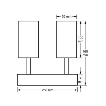 Φωτιστικό σποτ FILO 4xGU10/30W/230V μαύρο/χρυσό