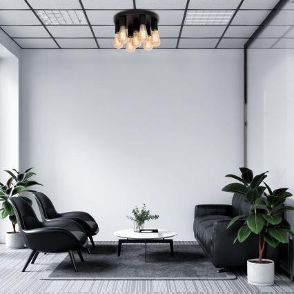 Φωτιστικό σποτ FILO 7xE27/60W/230V μαύρο