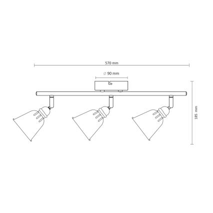 Φωτιστικό σποτ FIONA 3xE14/8W/230V