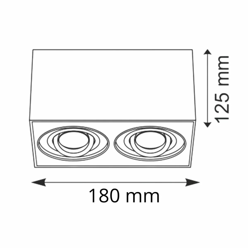 Φωτιστικό σποτ HADAR Q2 2xGU10/10W/230V μαύρο
