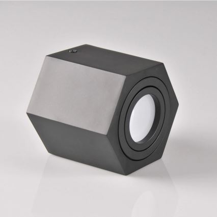 Φωτιστικό σποτ HEXAGON 1xGU10/10W/230V μαύρο