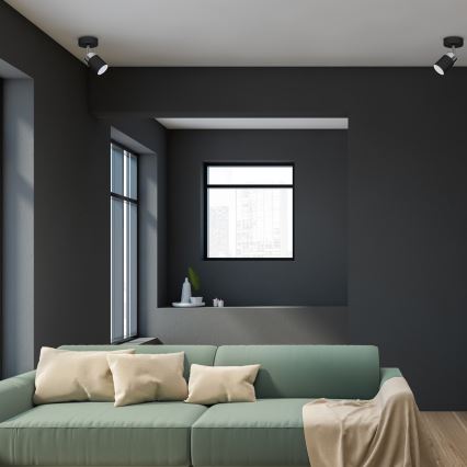 Φωτιστικό σποτ JOKER 1xGU10/25W/230V μαύρο/γυαλιστερό χρώμιο