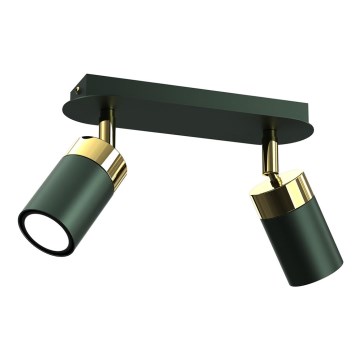 Φωτιστικό σποτ JOKER 2xGU10/25W/230V πράσινο/χρυσό