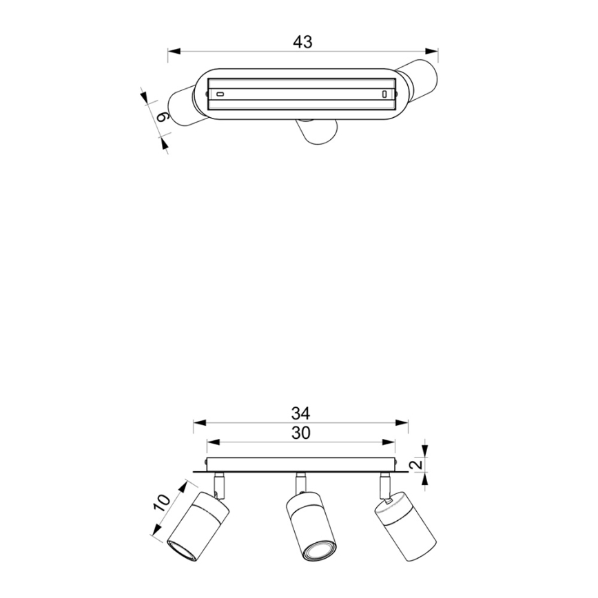 Φωτιστικό σποτ JOKER 3xGU10/25W/230V πράσινο/χρυσό
