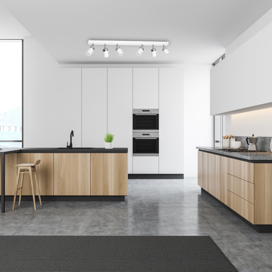 Φωτιστικό σποτ JOKER 6xGU10/25W/230V λευκό/γυαλιστερό χρώμιο