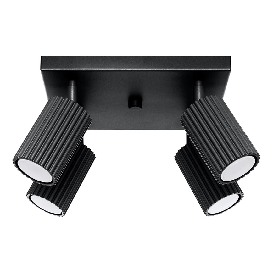 Φωτιστικό σποτ KARBON 4xGU10/10W/230V μαύρο