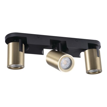 Φωτιστικό σποτ LAURIN 3xGU10/10W/230V ορείχαλκος/μαύρο