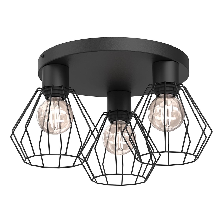 Φωτιστικό σποτ LETI 3xE27/15W/230V μαύρο