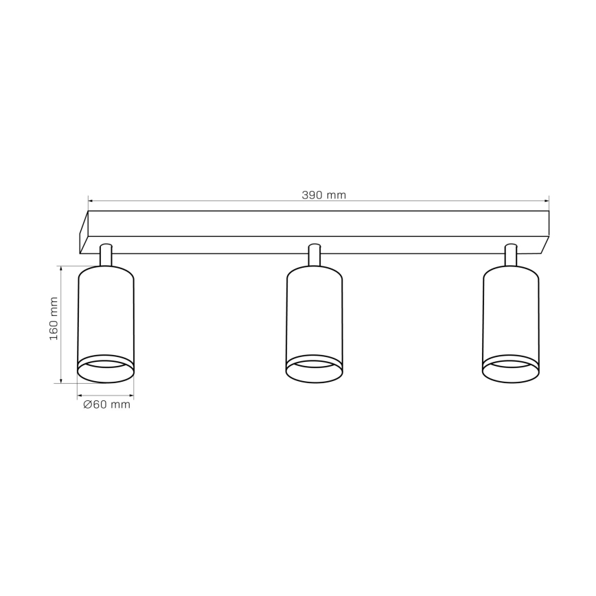 Φωτιστικό σποτ LONDON 3xGU10/10W/230V μαύρο
