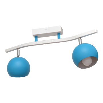 Φωτιστικό σποτ MORRIS 2xE27/15W/230V μπλε