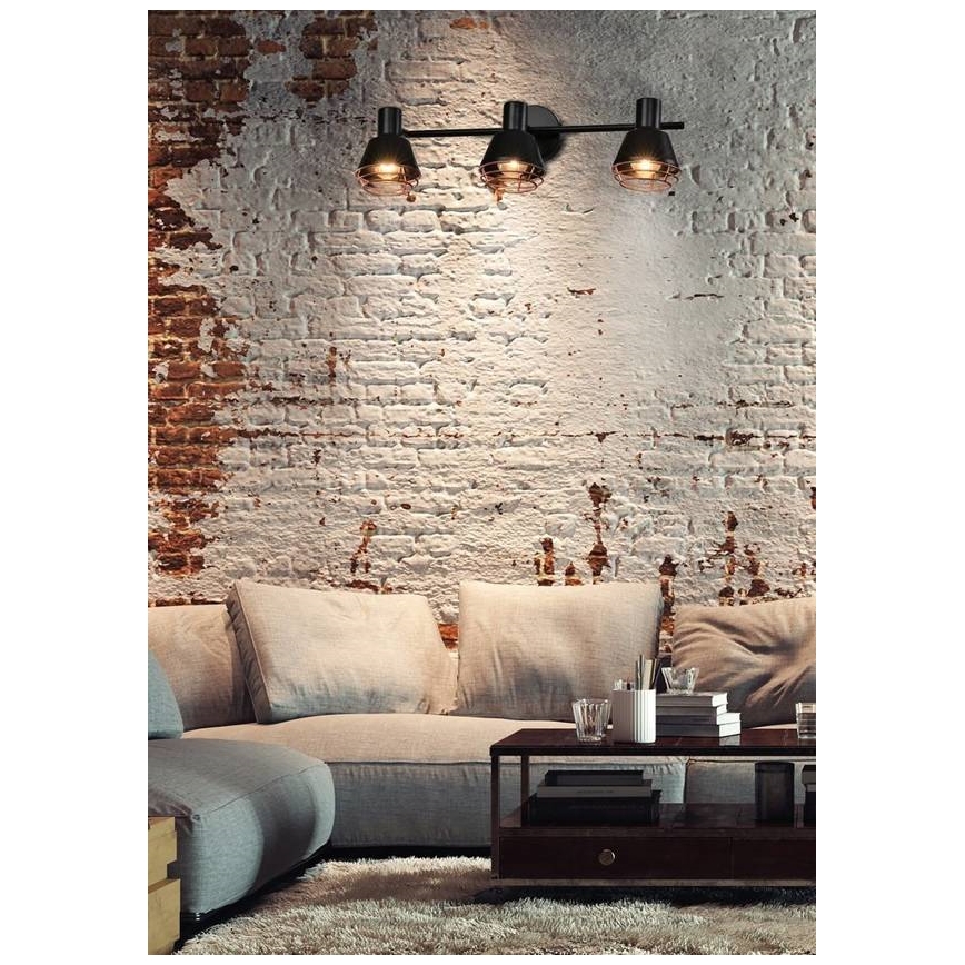 Φωτιστικό σποτ NERIA 3xE14/40W/230V μαύρο/χαλκός