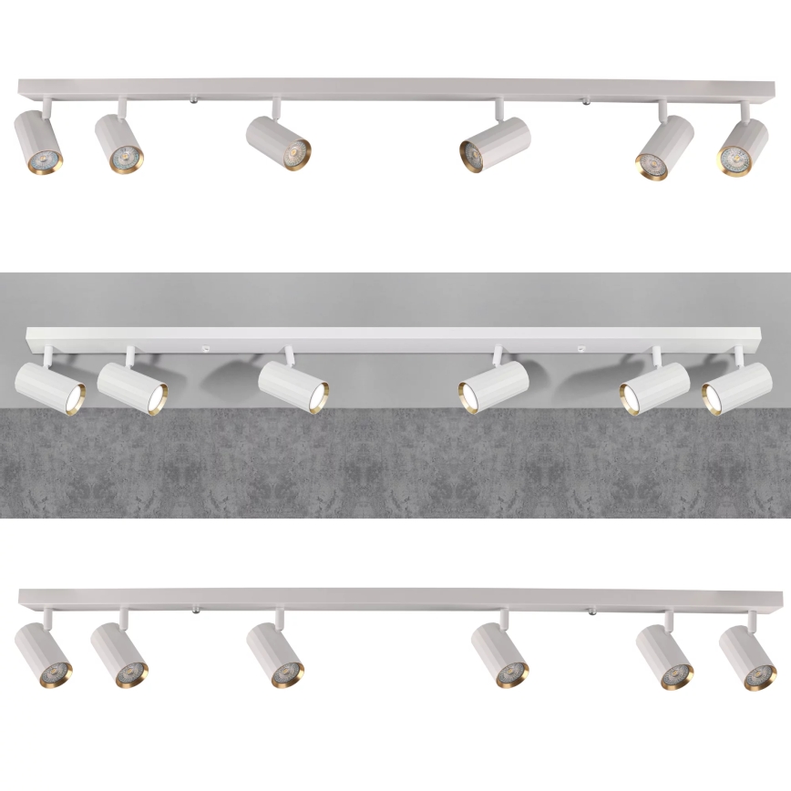 Φωτιστικό σποτ NICEA 6xGU10/10W/230V λευκό