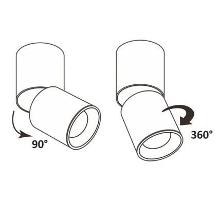 Φωτιστικό σποτ NIXA 1xGU10/10W/230V μαύρο/χρυσαφί