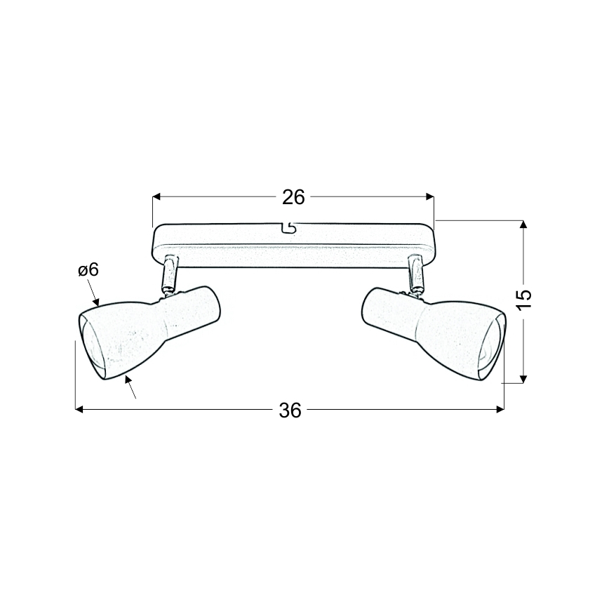 Φωτιστικό σποτ PICARDO 2xE14/40W/230V τουρκουάζ