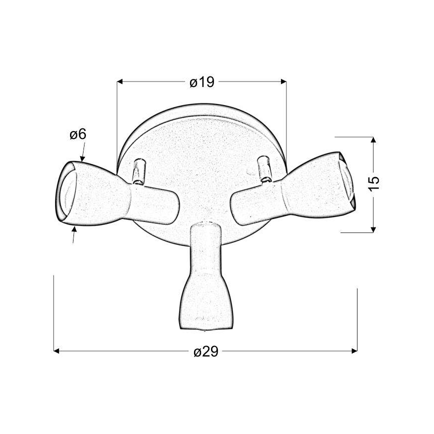 Φωτιστικό σποτ PICARDO 3xE14/40W/230V τουρκουάζ
