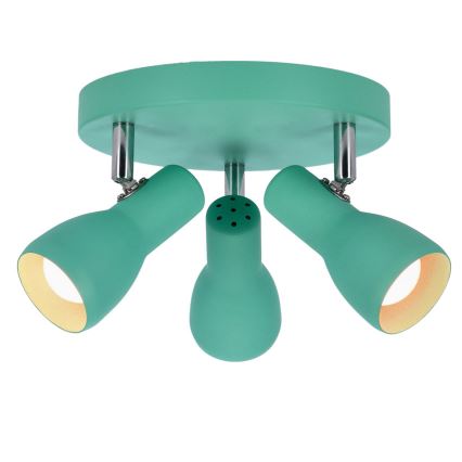 Φωτιστικό σποτ PICARDO 3xE14/40W/230V τουρκουάζ