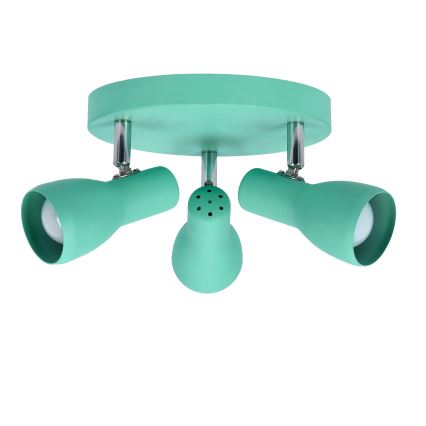 Φωτιστικό σποτ PICARDO 3xE14/40W/230V τουρκουάζ