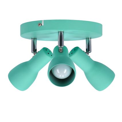 Φωτιστικό σποτ PICARDO 3xE14/40W/230V τουρκουάζ