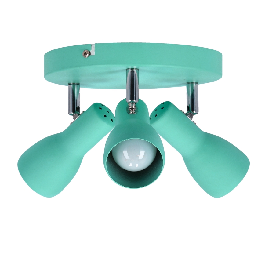 Φωτιστικό σποτ PICARDO 3xE14/40W/230V τουρκουάζ