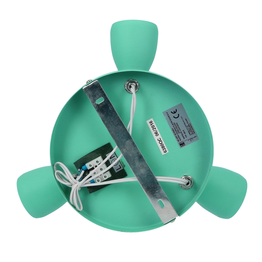 Φωτιστικό σποτ PICARDO 3xE14/40W/230V τουρκουάζ