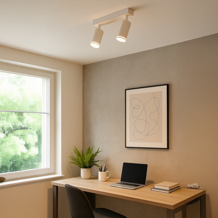 Φωτιστικό σποτ PIPE 2xGU10/10W/230V λευκό