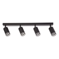 Φωτιστικό σποτ PIPE 4xGU10/10W/230V μαύρο