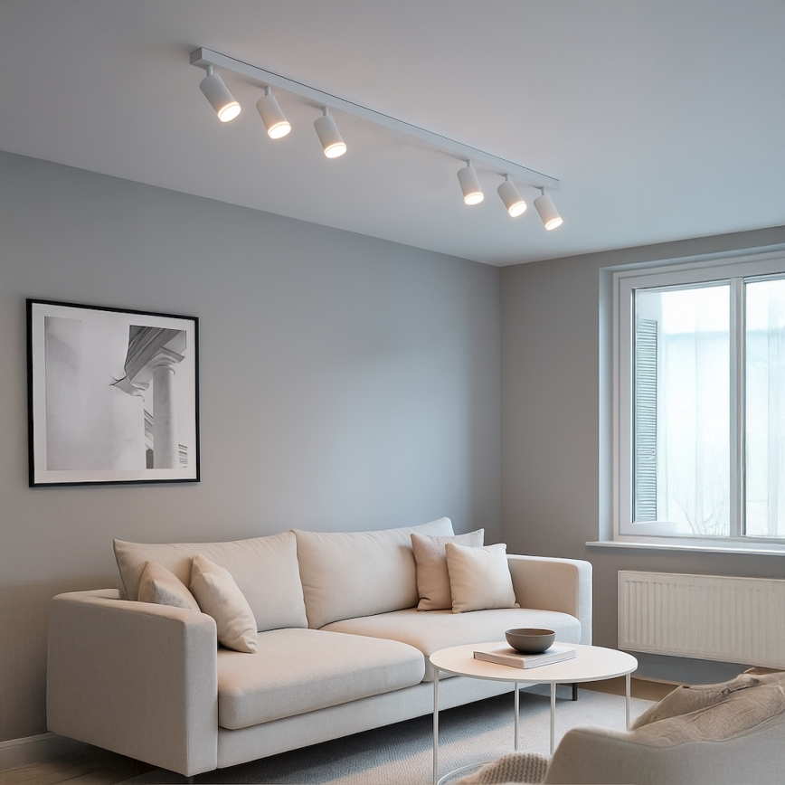 Φωτιστικό σποτ PIPE 6xGU10/10W/230V λευκό