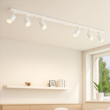 Φωτιστικό σποτ PIPE 6xGU10/10W/230V λευκό