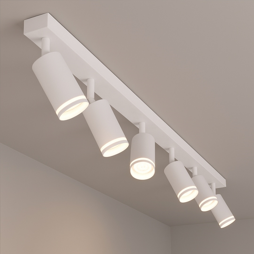 Φωτιστικό σποτ PIPE 6xGU10/10W/230V λευκό