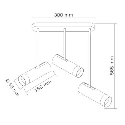 Φωτιστικό σποτ PORTO 3xGU10/10W/230V λευκό