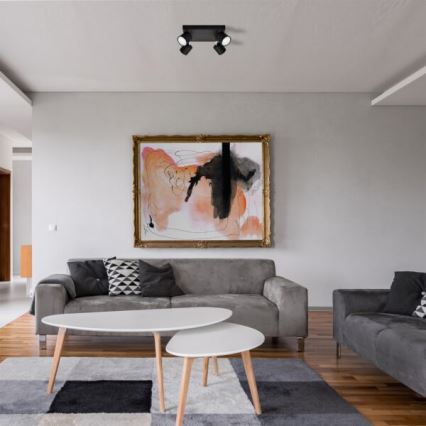 Φωτιστικό σποτ PUNTA 4xGX53/10W/230V μαύρο