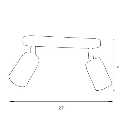 Φωτιστικό σποτ RENO 2xGU10/8W/230V λευκό/γυαλιστερό χρώμιο