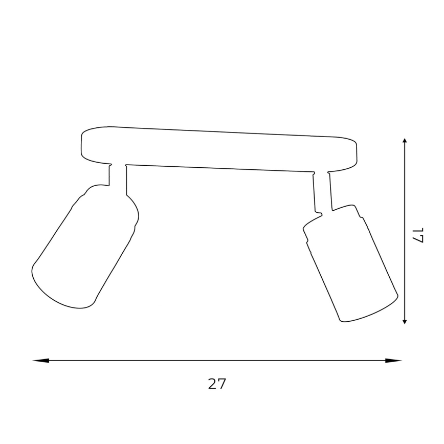 Φωτιστικό σποτ RENO 2xGU10/8W/230V λευκό/γυαλιστερό χρώμιο