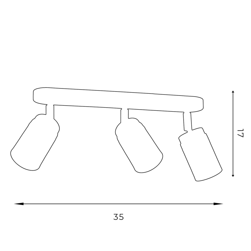 Φωτιστικό σποτ RENO 3xGU10/8W/230V μαύρο/χρυσαφί