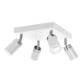 Φωτιστικό σποτ RENO 4xGU10/8W/230V λευκό/γυαλιστερό χρώμιο