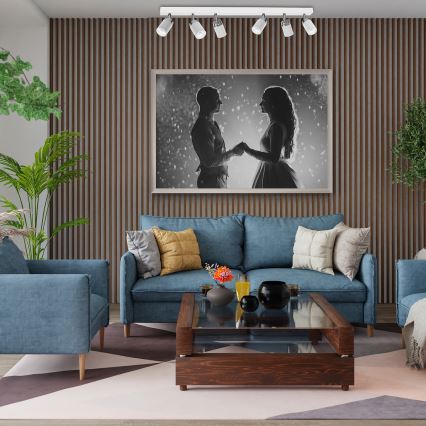 Φωτιστικό σποτ RENO 6xGU10/8W/230V λευκό/γυαλιστερό χρώμιο