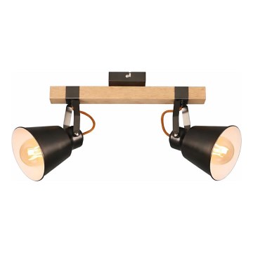 Φωτιστικό σποτ RETRO 2xE27/40W/230V καφέ