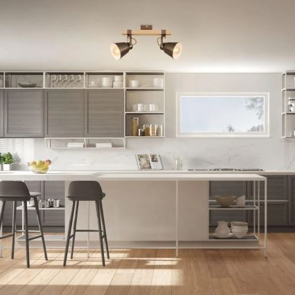 Φωτιστικό σποτ RETRO 2xE27/40W/230V καφέ