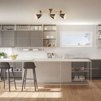 Φωτιστικό σποτ RETRO 3xE27/40W/230V καφέ