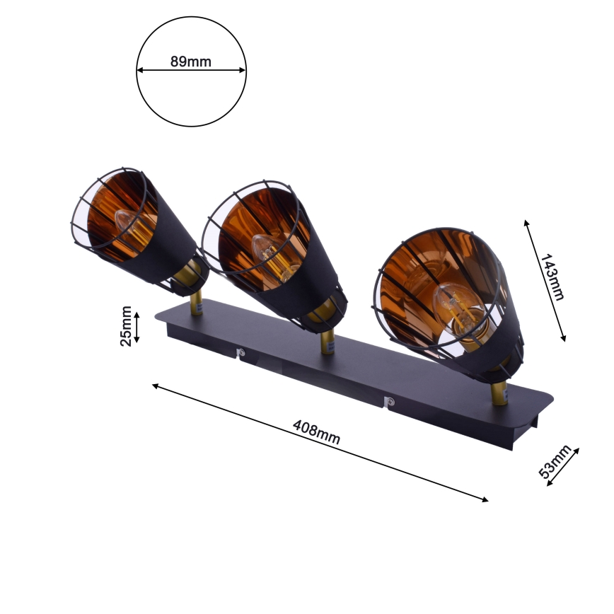 Φωτιστικό σποτ RICK 3xE14/40W/230V