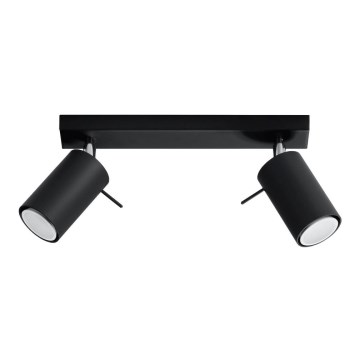 Φωτιστικό σποτ RING 2 2xGU10/10W/230V μαύρο