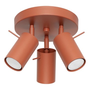 Φωτιστικό σποτ RING 3xGU10/10W/230V κόκκινο