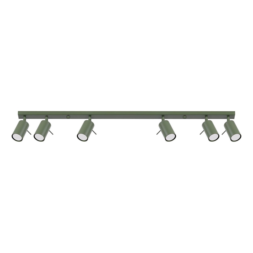 Φωτιστικό σποτ RING 6xGU10/10W/230V πράσινο