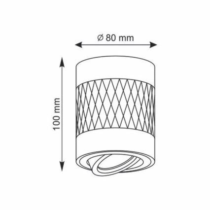 Φωτιστικό σποτ RUBIN 1xGU10/10W/230V μαύρο