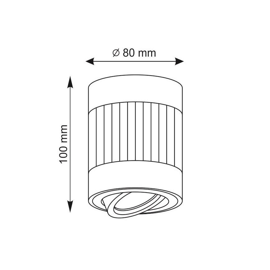Φωτιστικό σποτ RUBIN 1xGU10/10W/230V μαύρο
