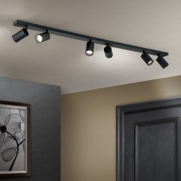 Φωτιστικό σποτ SEAN 6xGU10/13W/230V μαύρο