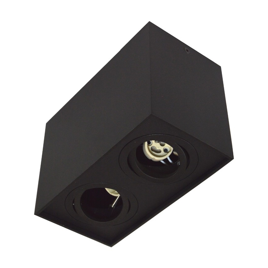 Φωτιστικό σποτ SIROCO 2xGU10/30W/230V μαύρο