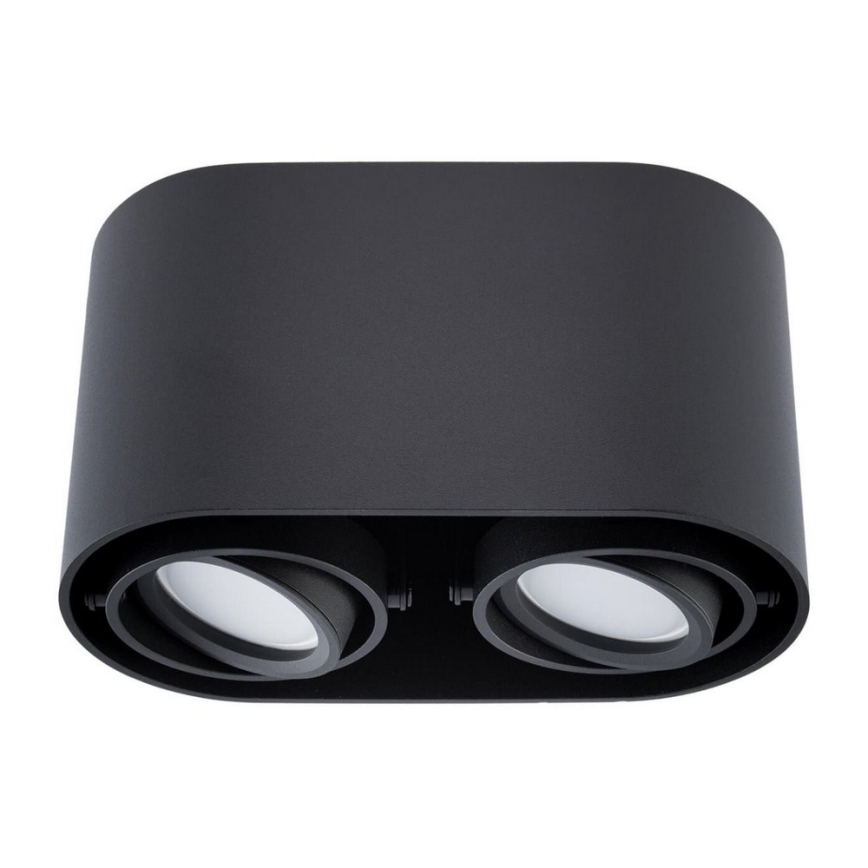 Φωτιστικό Σποτ SIROK 2xGU10/30W/230V μαύρο