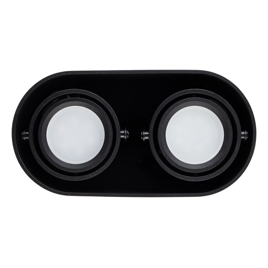 Φωτιστικό Σποτ SIROK 2xGU10/30W/230V μαύρο